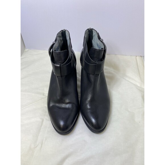 Vionic Womens Size 8 M Black Leather Zip Buckle Ankle Fashion Boots Bootie - Picture 9 of 9